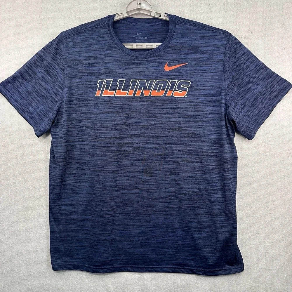 Nike Illinois Fighting Illini Dri-Fit Velocity Team Performance Tshirt Men's XXL